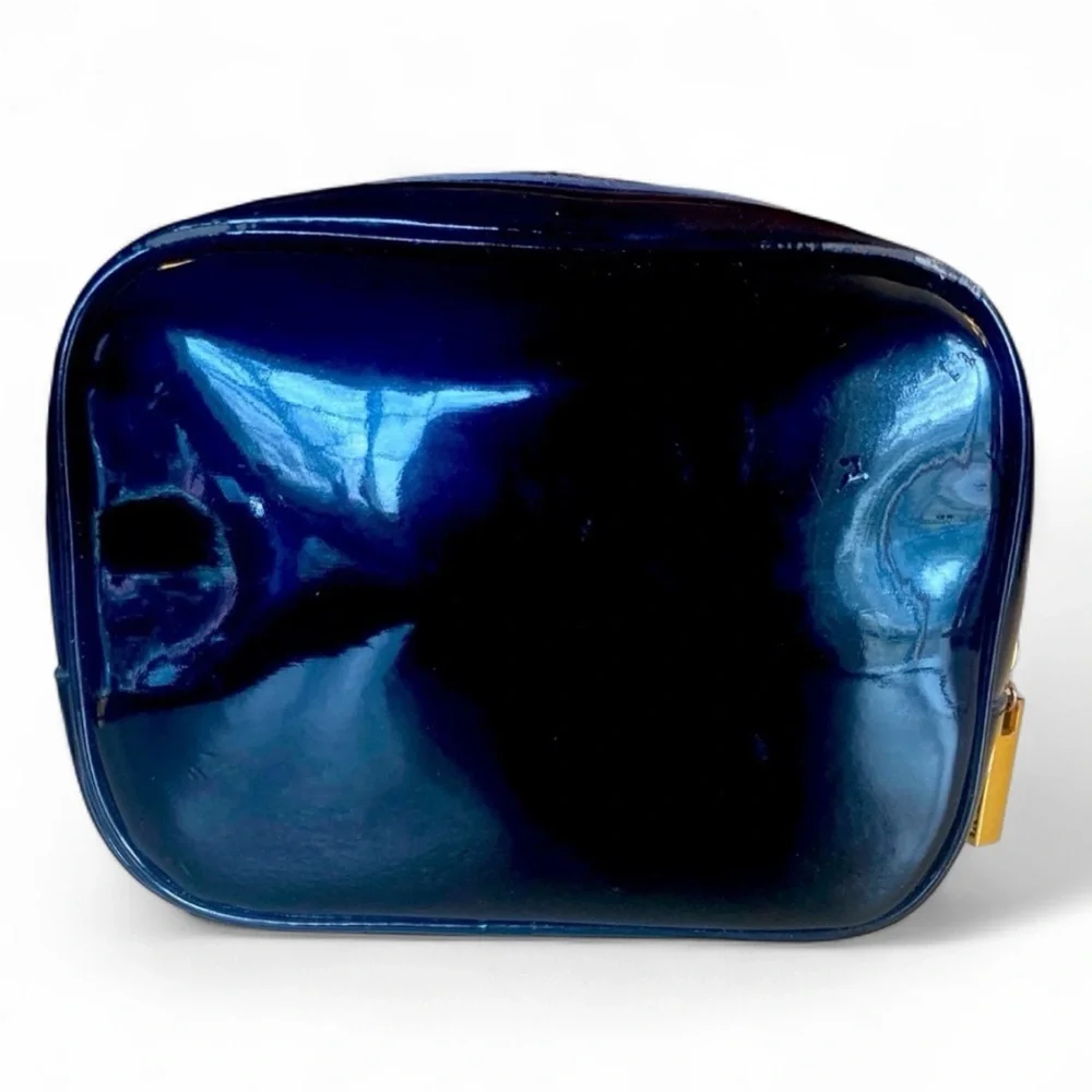 TORY BURCH Black Patent Cosmetic Case, GUC